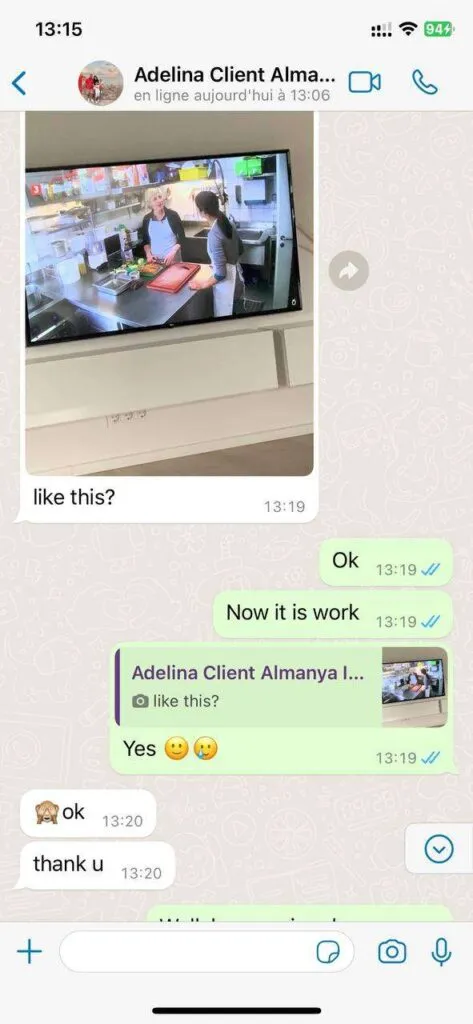 Rapid technical assistance via WhatsApp chat